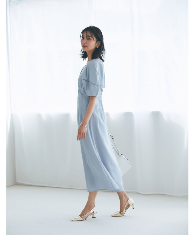 【新品未使用】LANVIN COLLECTIONケープスリーブワンピース　36 ケープスリーブワンピース | LANVIN COLLECTION (Women