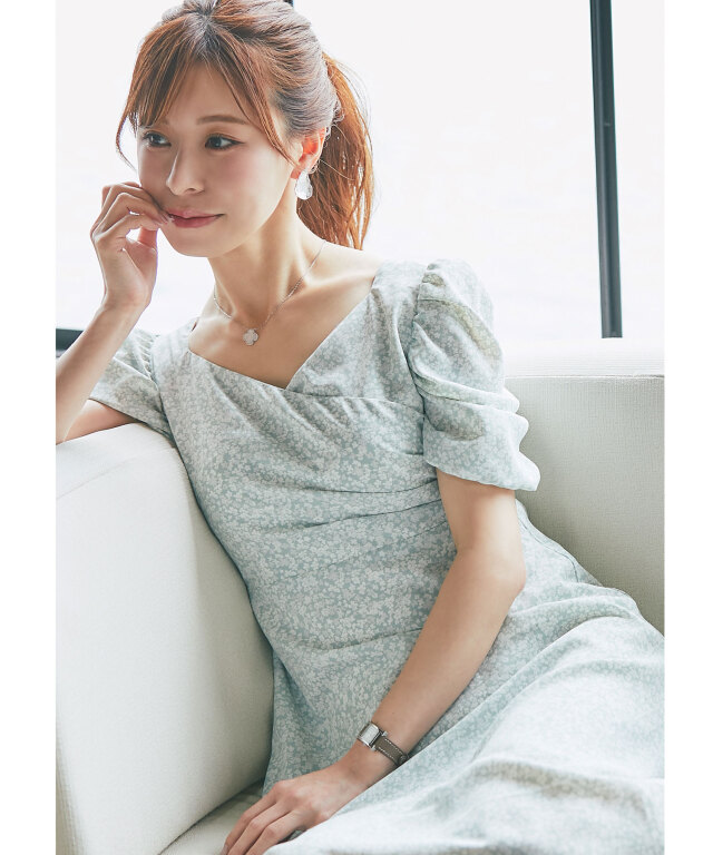 《harさんコラボ》フリーティングフラワーカシュクールワンピース※一部店舗のみ入荷