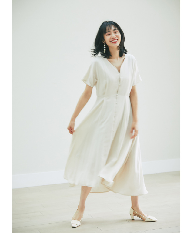 skinholictokyoさんコラボ】イレギュラーヘムとろみワンピース