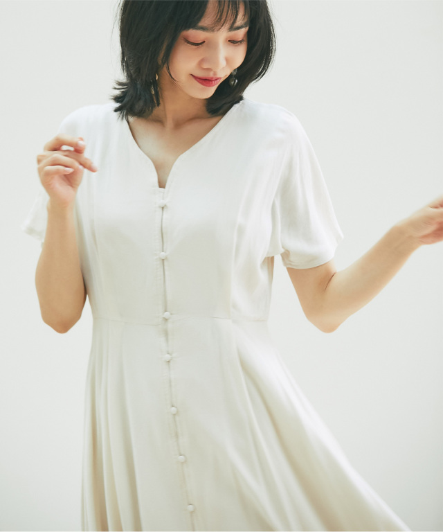 skinholictokyoさんコラボ】イレギュラーヘムとろみワンピース