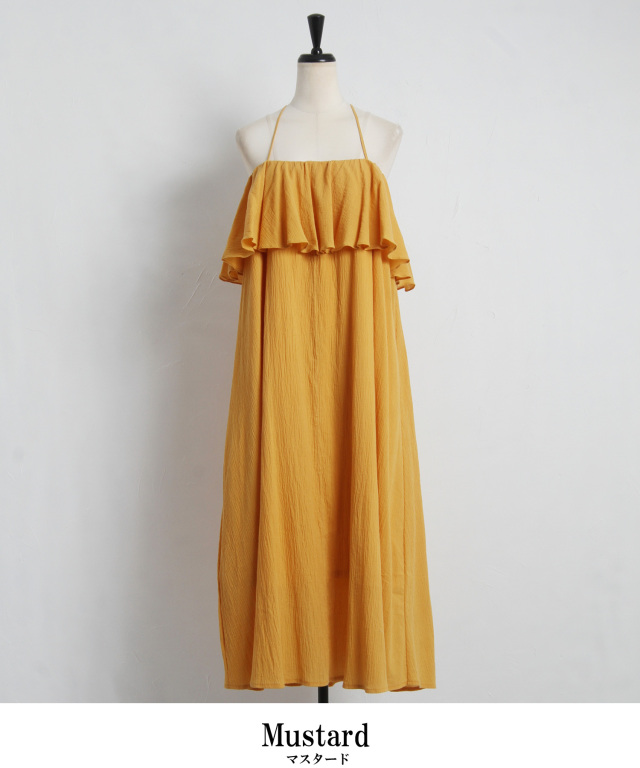 ラッフルキャミソールワンピース