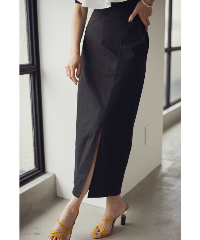 フロントスリットナロースカート