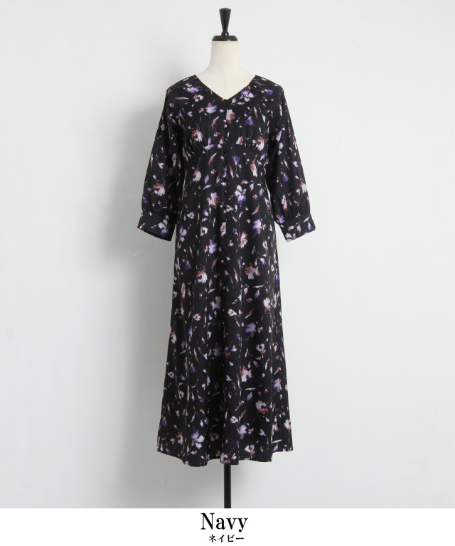 【極美品】25SS✨️稀少＊大人気完売 アンティークフラワープリント ワンピース フラワープリントワンピース