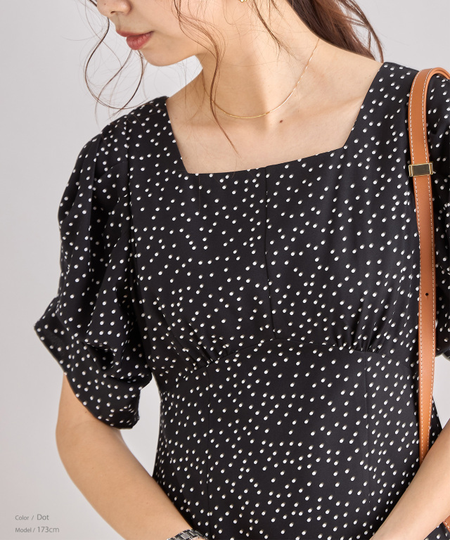 ノスタルジア変形水玉ワンピース