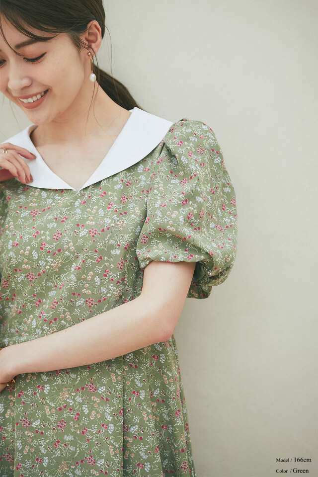 ★ChicLine★ シャトレルショールカラーペプラムワンピース GeeRA｜楽ちん!ペプラムキャミワンピース | Rakuten Fashion
