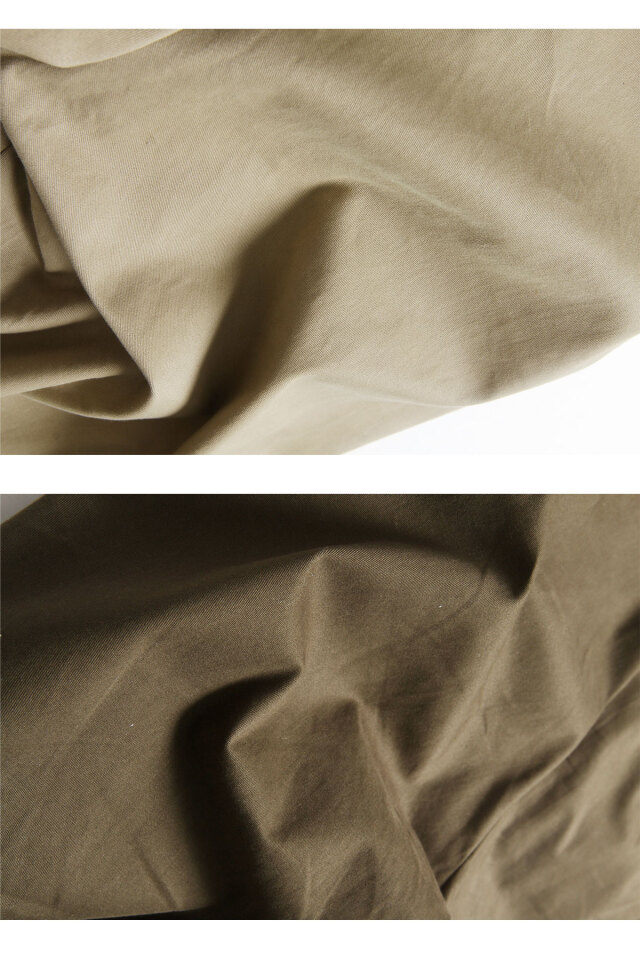 サイズ2 ヘリル コットンツイル チノパンツ グレージュ HERILL 