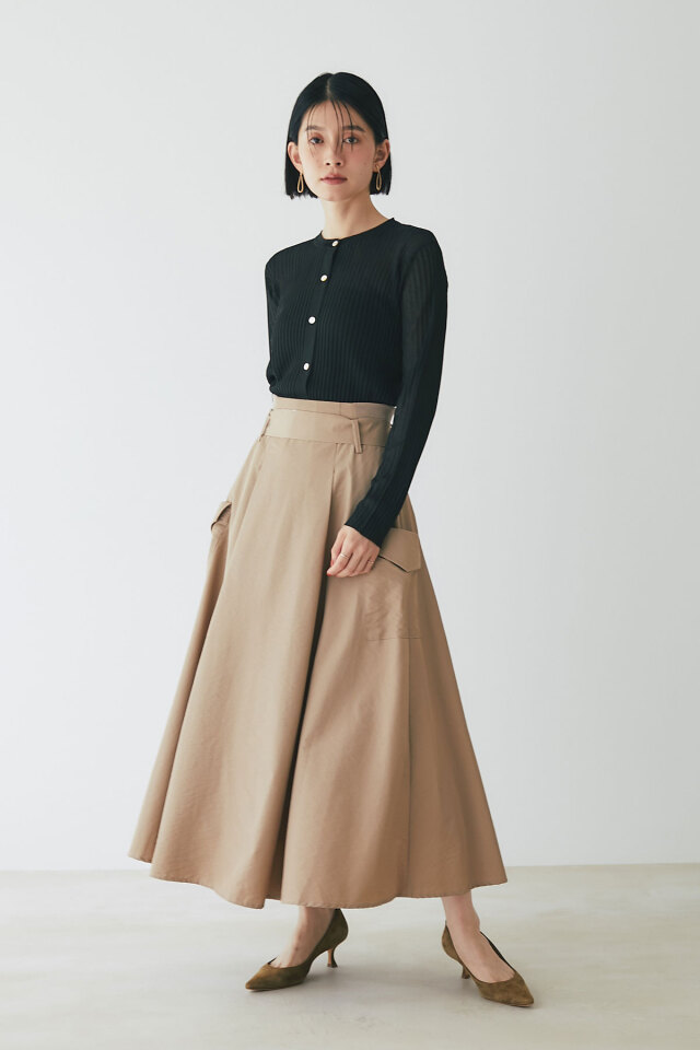 ウエストリブタフタスカート