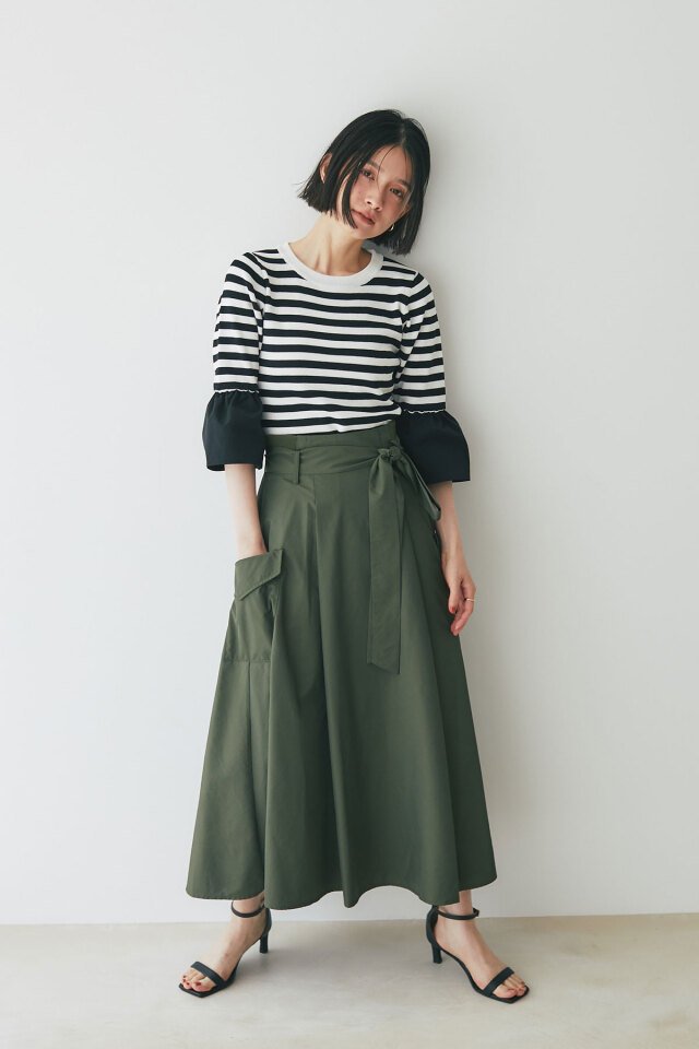 ウエストリブタフタスカート