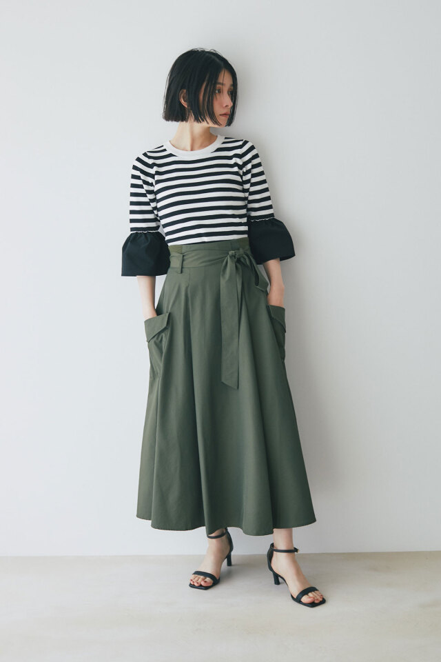 ウエストリブタフタスカート