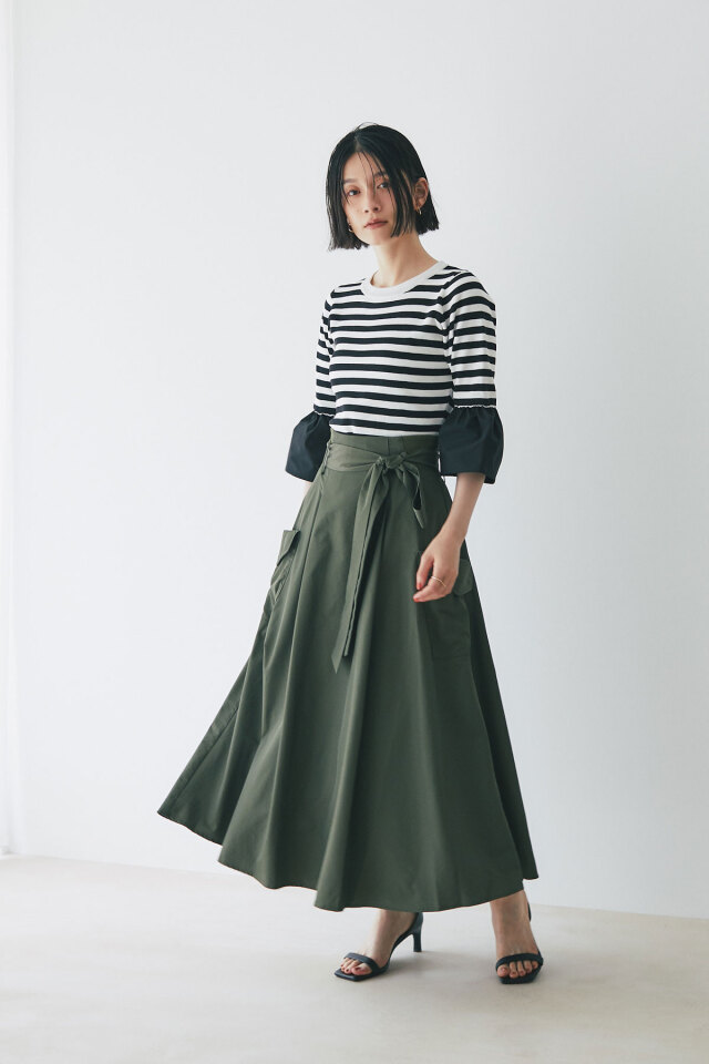 ウエストリブタフタスカート