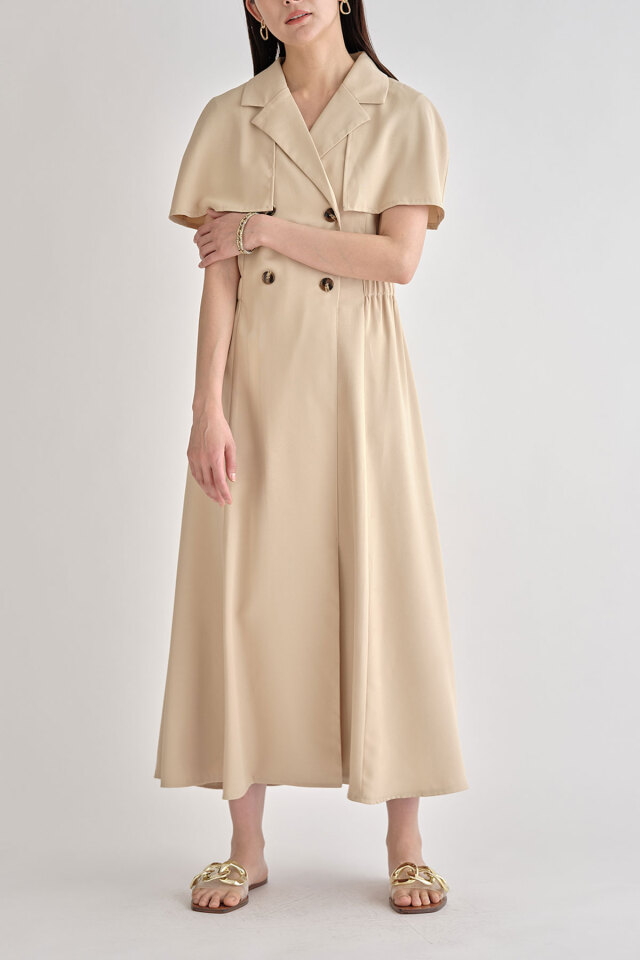 Ayaさん着用】トレンチ風ワンピース 