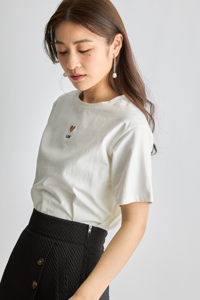 ハートカットLOVETシャツ