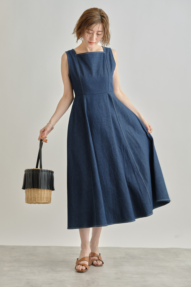 ♡ Chloe' ノースリーブデニムワンピース ♡ org.jpg