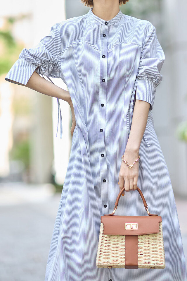 【美品】半袖ドロストシャツワンピース セール】ドロストシャツワンピース（ワンピース）｜NOLLEY'S