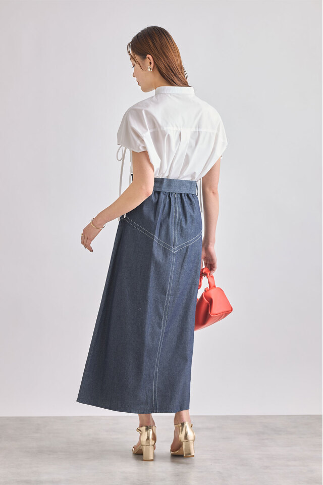 Aラインデニムスカート