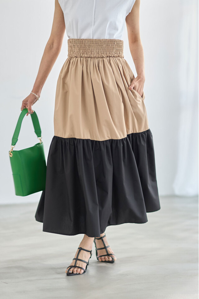 Yourelia　生地合わせ ティアードミニワンピース