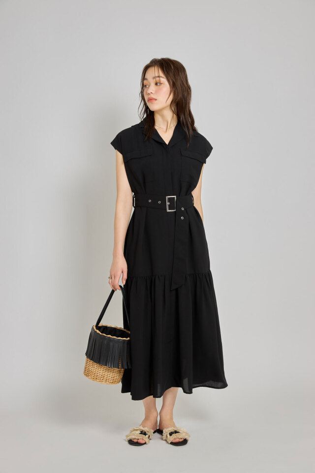 日本未入荷★CHICLINE★サファリベルトワンピース 日本未入荷☆CHICLINE☆サファリベルトワンピース