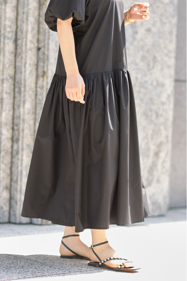 前後2WAYボリュームスリーブワンピース