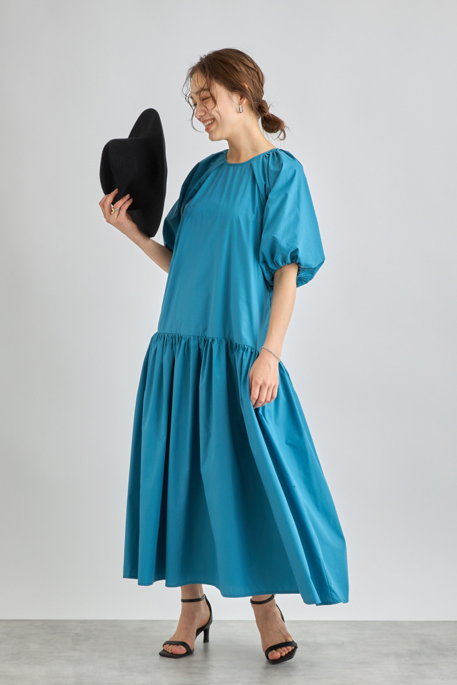 レキップ ヨシエイナバ ボリュームスリーブ ワンピース 比翼 レキップ