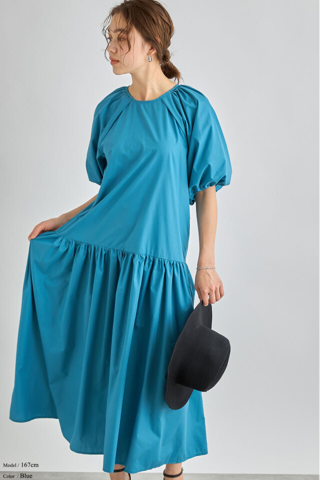 前後2WAYボリュームスリーブワンピース