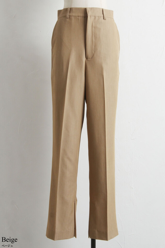 DECEMBER プリーツ ストレートパンツ サンドベージュ サイズ5 DECEMBER