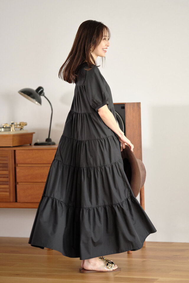 ティアードボリュームワンピース 