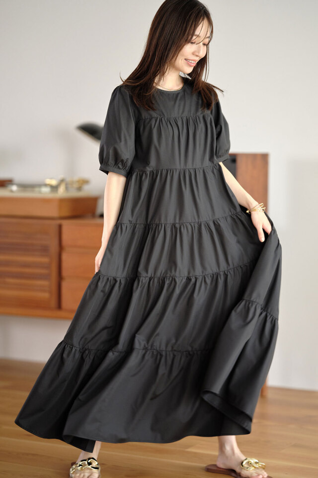 ティアードボリュームワンピース 