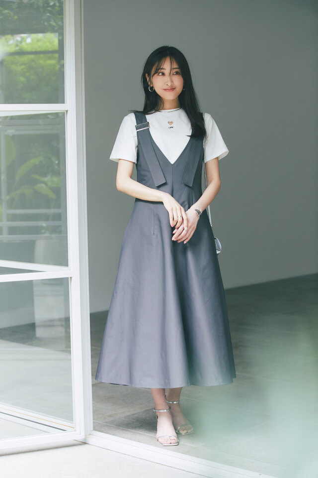 【Nanaさん着用】ベルテッドタフタジャンスカ※一部店舗のみ入荷
