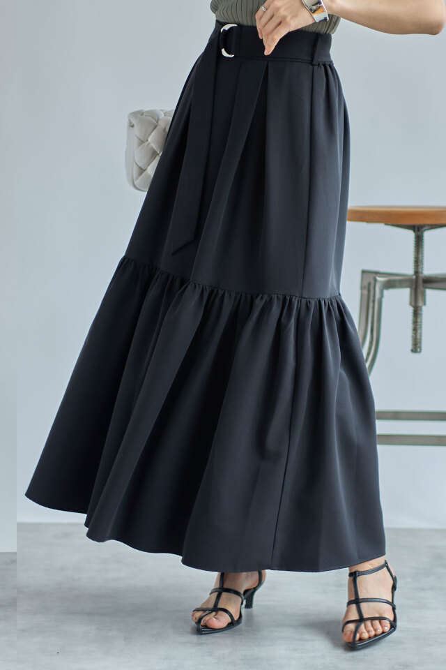 Nanaさん着用】ウエストタックティアードスカート