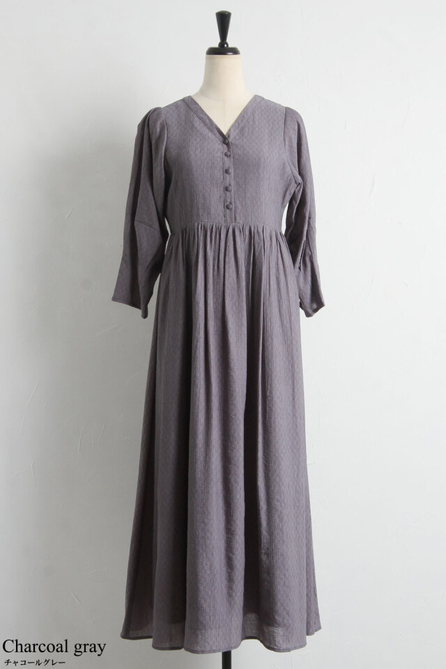 ラメクレープコットンワンピース