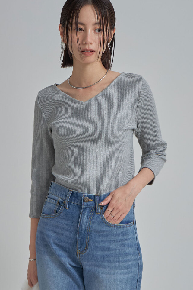 ヤングリビング 前後2wayリブカットプルオーバー