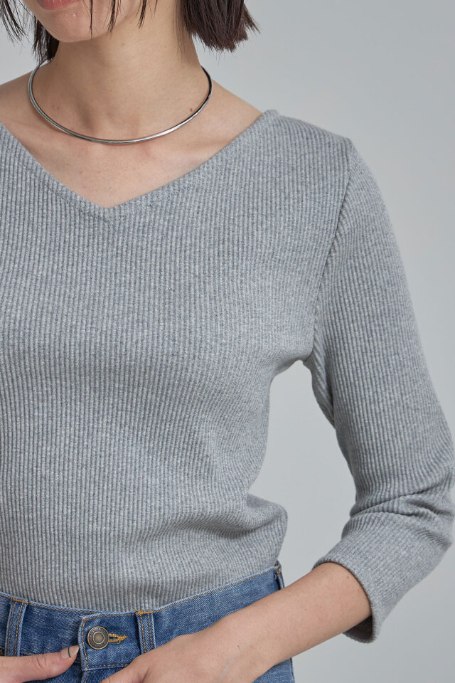 前後2wayリブカットプルオーバー