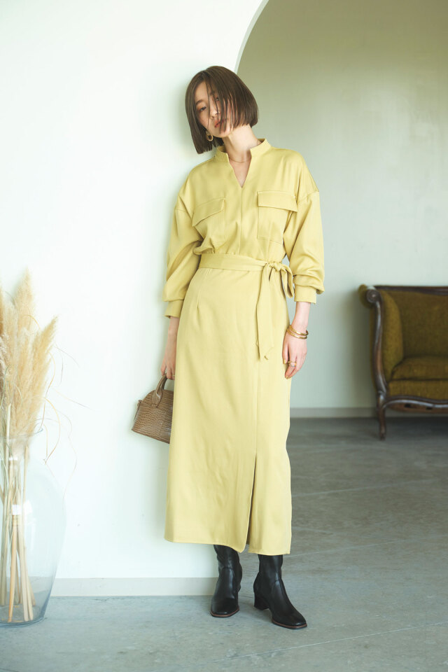 ビッグポケットワークワンピース