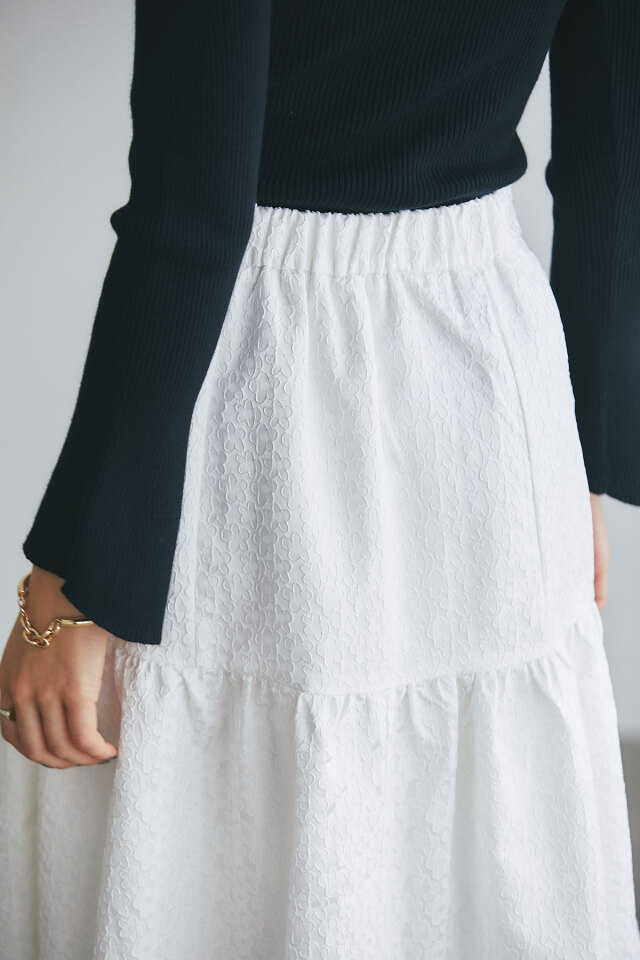 フラワージャガードスカート