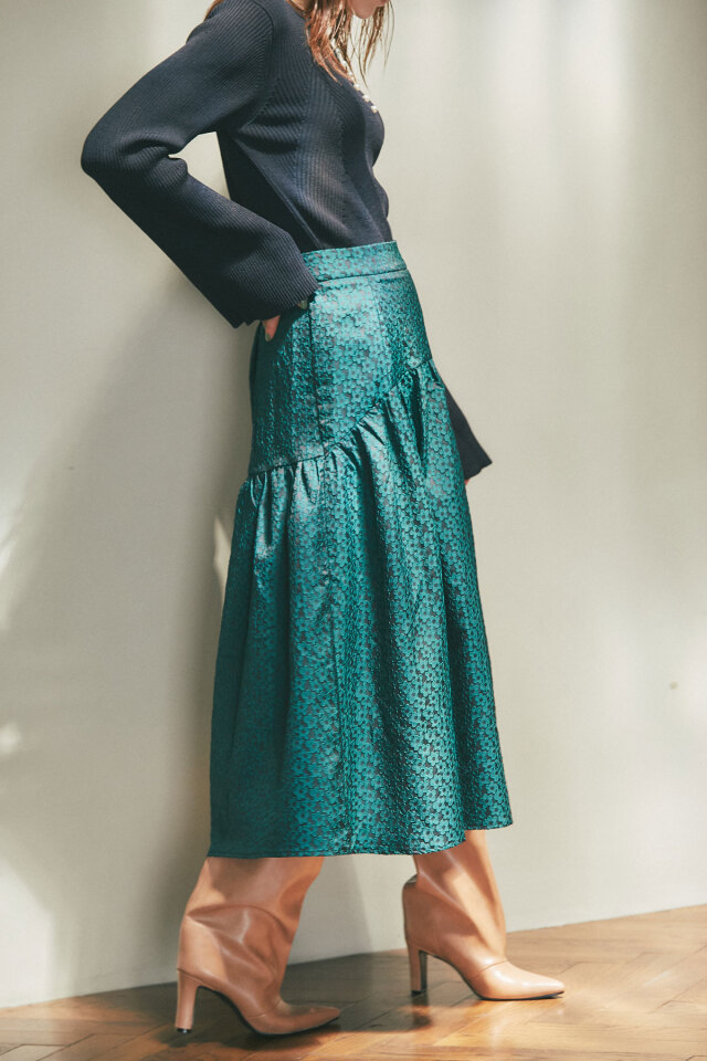 DRIES VAN NOTEN フラワージャガード スカート DRIES VAN NOTEN フラワージャガード スカート DRIES VAN NOTEN
