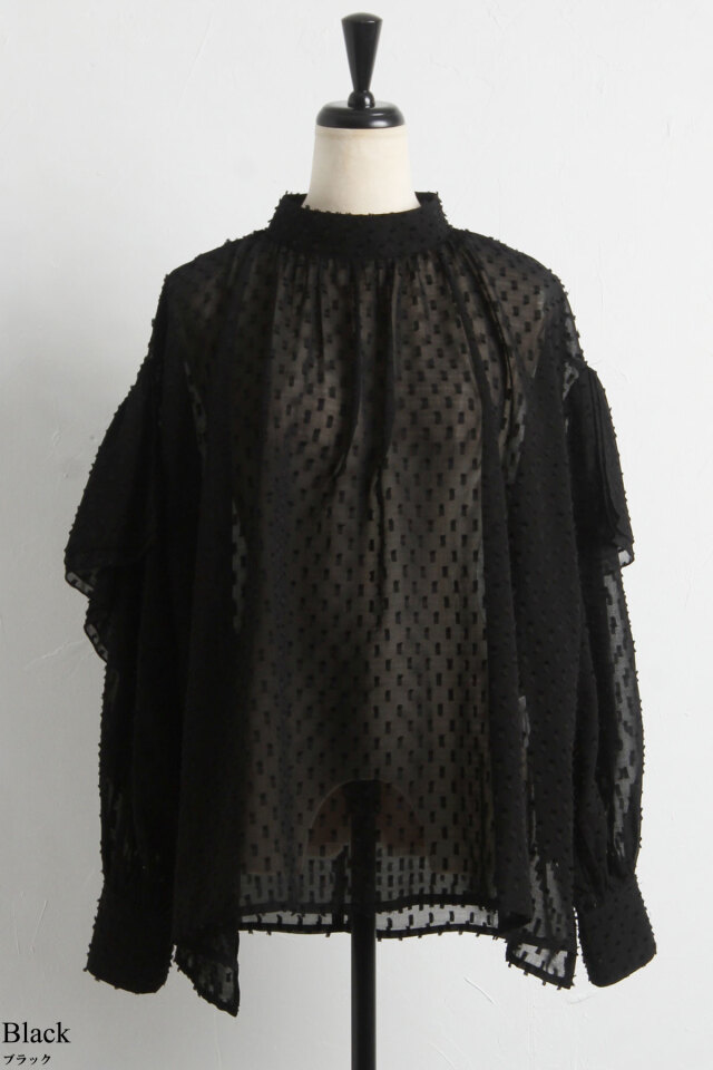 フリンジシアーブラウス