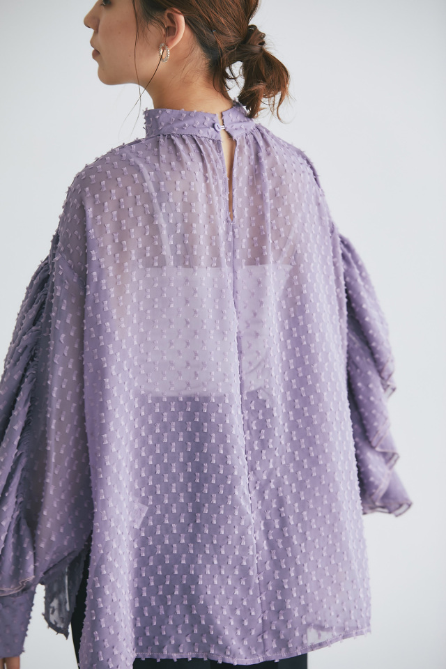 フリンジシアーブラウス