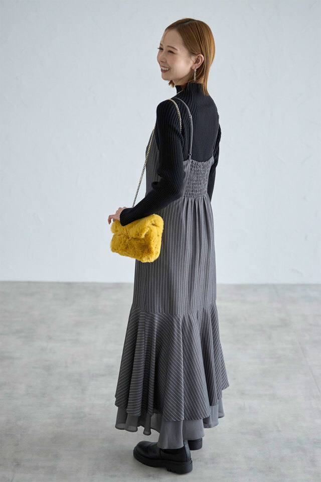 ヘムレイヤードキャミワンピース