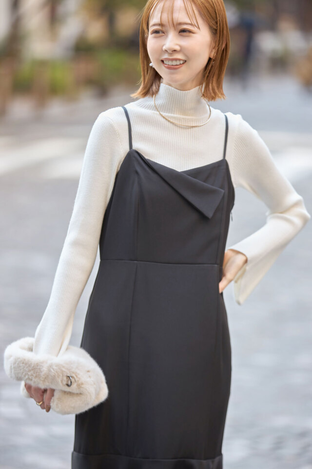 ヘムレイヤードキャミワンピース