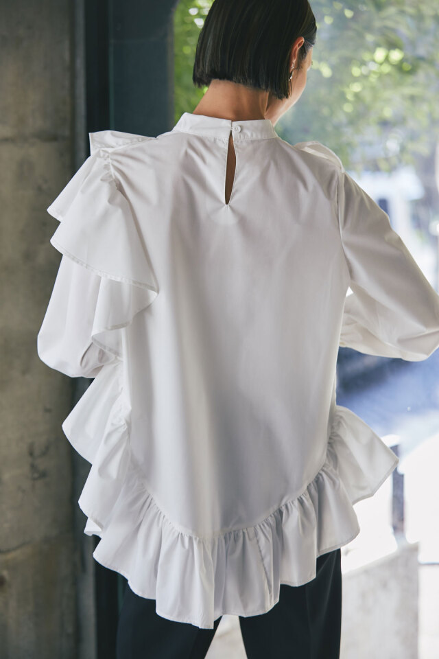 MARNI アシンメトリーブラウス MARNI（マルニ）コットンストライプアシンメトリースキッパーS/S