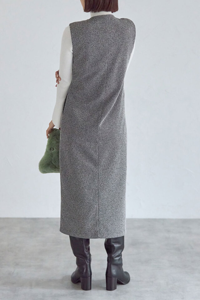 金子麻貴さん着用】フロントジップジャンスカ