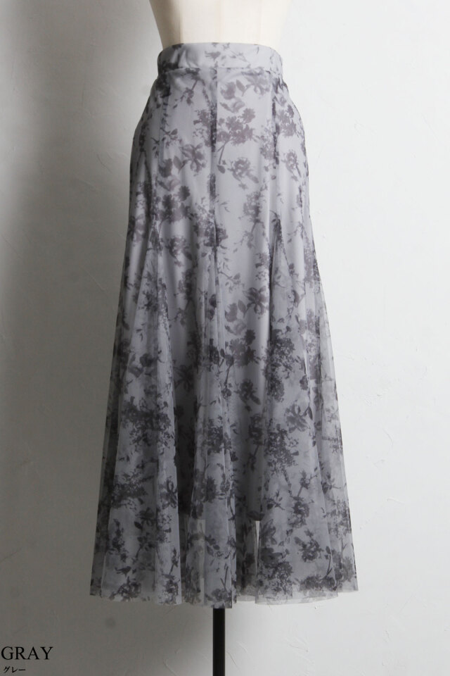 IENA LA BOUCLE フラワーチュールスカート 花 グレー 青 36 IENA LA BOUCLE フラワーチュールスカート 花 グレー 青 36 - メルカリ