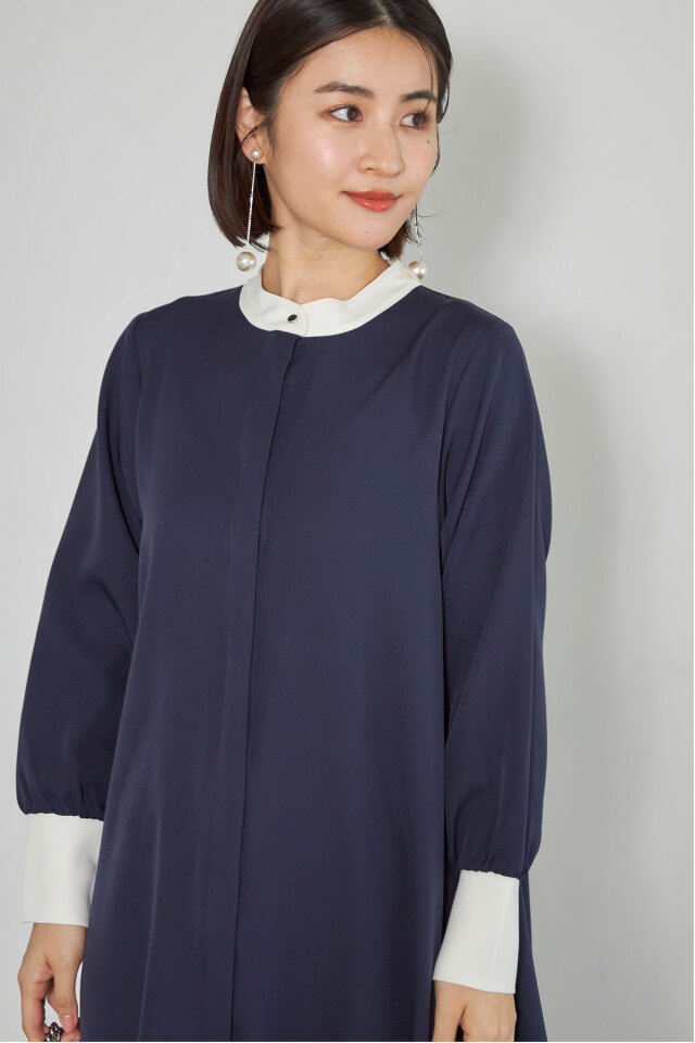 クレリックフレアシャツワンピース