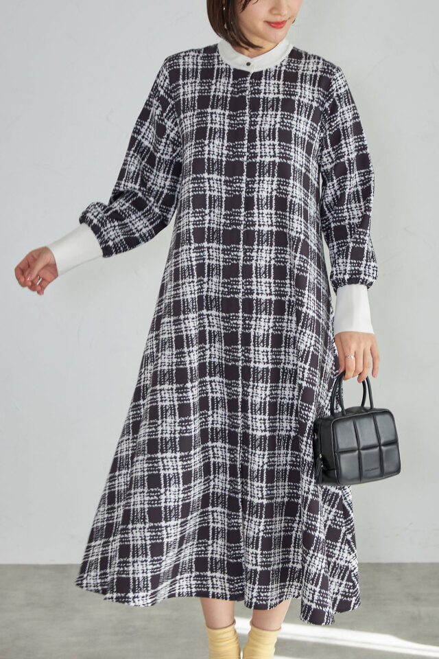 クレリックフレアシャツワンピース