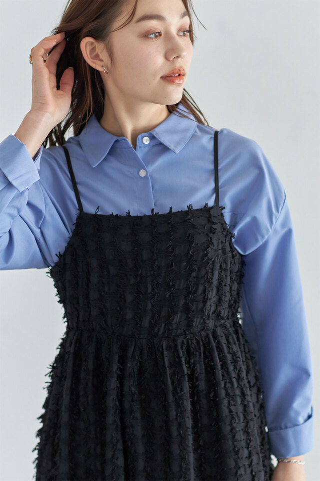 リボンフリンジキャミワンピース