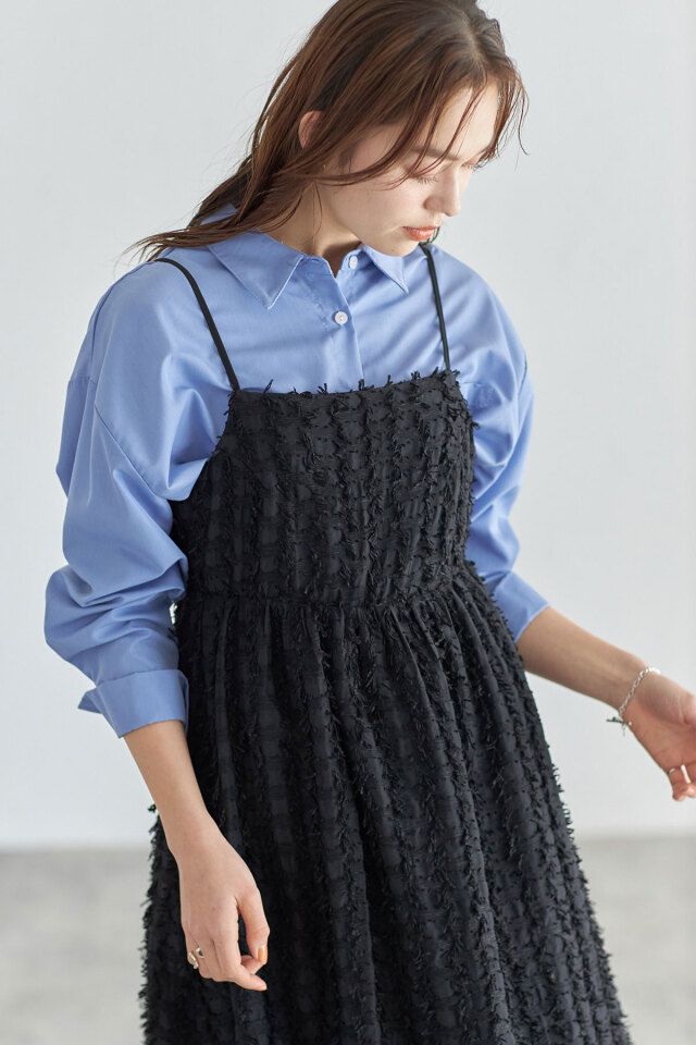 リボンフリンジキャミワンピース