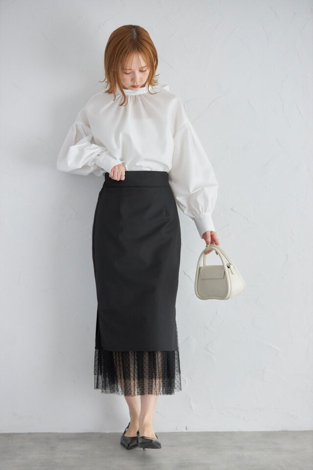 前後2WAYボウタイブラウス