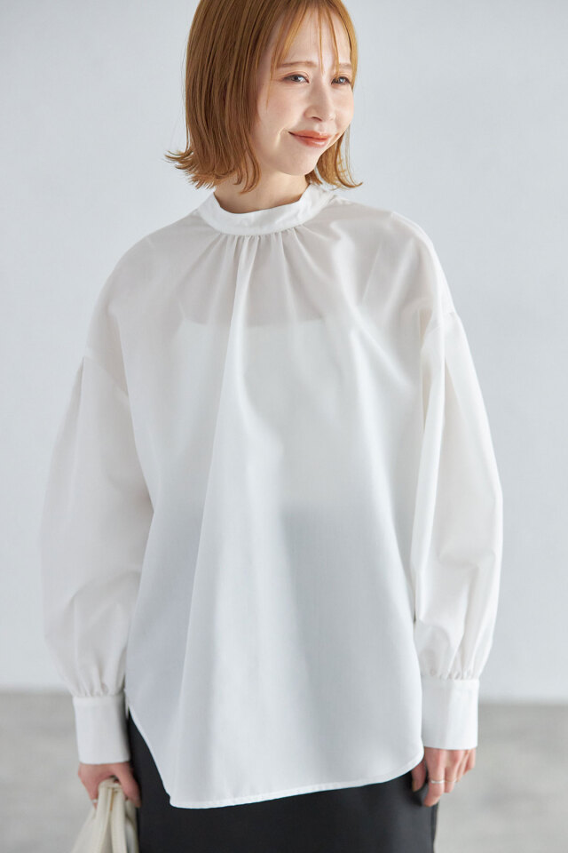 ブラウス シャツ 前後2WAYタイブラウス レディース Rouge vif ブラウス シャツ 前後2WAYギャザーボウタイブラウス