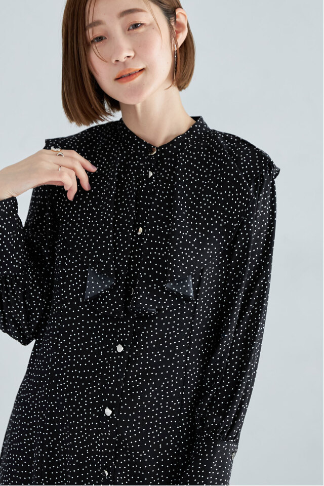 ラッフルドットワンピース 