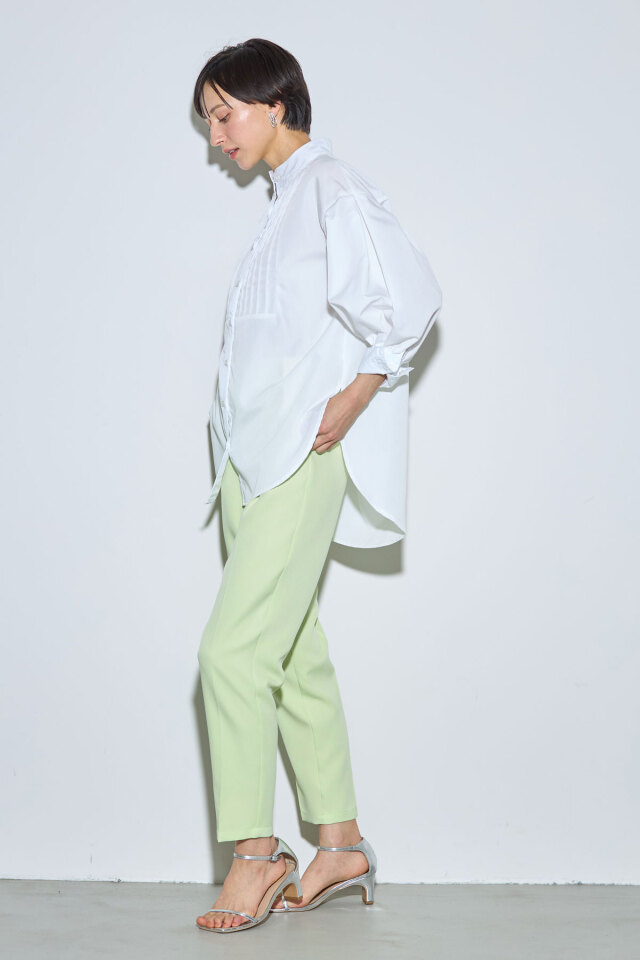 ピンタックシャツブラウス（長袖）